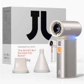  JISULIFE 9000mAh HANDHELD FAN ULTRA1 WITH LED DISPLAY SCREEN LIGHT BROWN