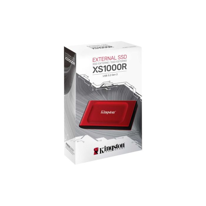 KINGSTON 1000GB RED SXS1000 USB C 3.2 EXTERNAL SSD SXS1000R 1000G