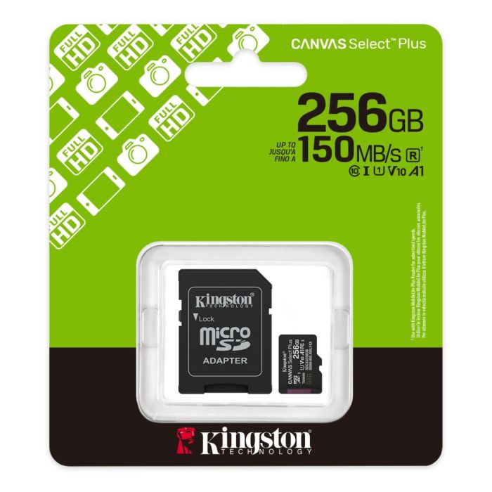 KINGSTON 256GB SELECT PLUS 150MB/S R MICRO SD CARD (SDCS3/256GB)