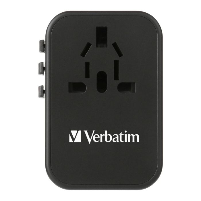 VERBATIM 3-PORTS 65W GaN UNIVERSAL PORTABLE ADAPTER 2xPD (65W Max