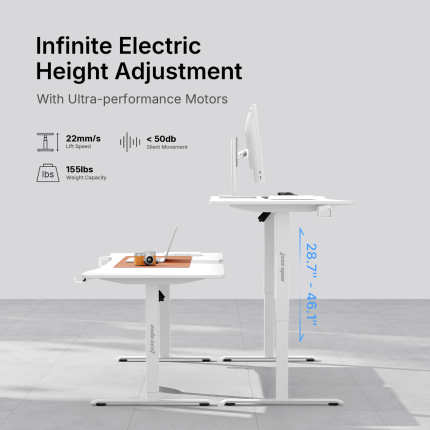 ANDASEAT 1.6M XTREME E GAMING TABLE TOP - WHITE (AD-D-DD1-1600-06-W-B)