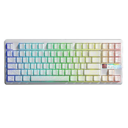 AULA F87 PRO V2 KEYBOARD (STAR VECTOR SWITCH) - WHITE CONTOUR(AULA-10) 