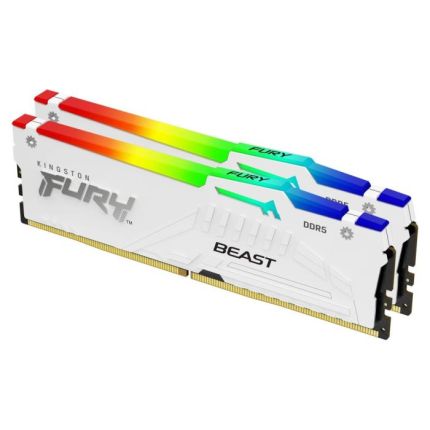 KINGSTON FURY 2X16GB DDR5 6000MT/s SDRAM BEAST (RGB) - WHITE (KF560C36BWE2AK2-32)
