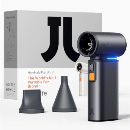  JISULIFE 9000mAh HANDHELD FAN ULTRA1 WITH LED DISPLAY SCREEN DARK GREY