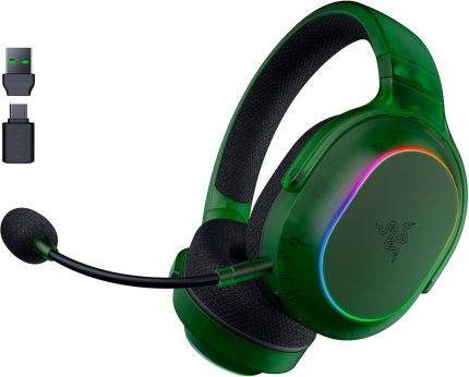RAZER BARRACUDA X CHROMA - WIRELESS MULTI-PLATFORM GAMING AND MOBILE HEADSET - PHANTOM GREEN EDITION