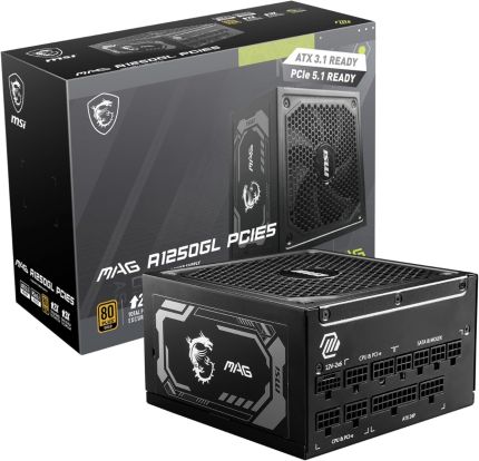 MSI 1250W MAG A1250GL PCIE5 80+ GOLD POWER SUPPLY(MSI-418)