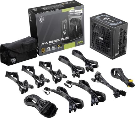 MSI 1250W MAG A1250GL PCIE5 80+ GOLD POWER SUPPLY(MSI-418)