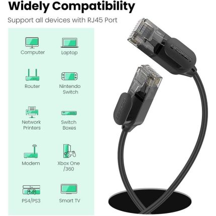 UGREEN 0.5M CAT6A UTP ROUND&ULTRA SLIM ETHERNET CABLE PURE COPPER #70331