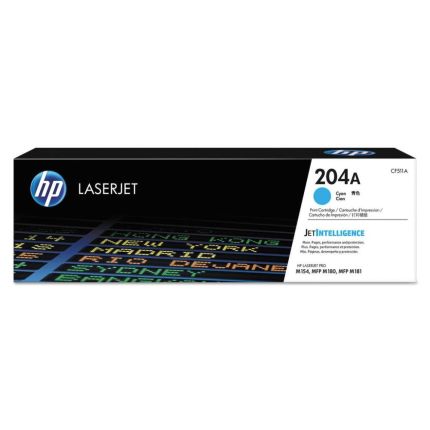 HP CF511A CYAN LASERJET TONER CARTRIDGE (204A)