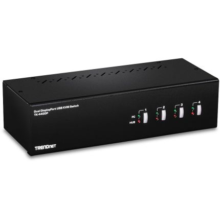 TRENDNET TK-440DP 4-PORT DUAL MONITOR DISPLAY PORT KVM SWITCH