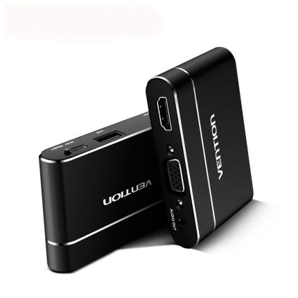 VENTION MULTI-FUNCTION USB AUDIO VIDEO CONVERTER - BLACK ( #ADHB0 )