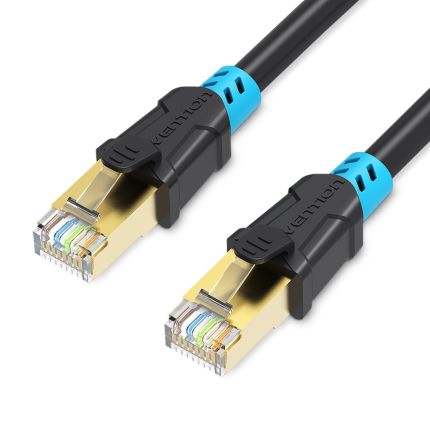 VENTION 1M CAT6A SSTP PATCH CORD CABLE - BLACK #VAP-A06-B100