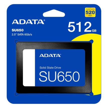 ADATA  512GB (SU650) SATA III 6.3 SSD (ASU650SS-512GT-R)