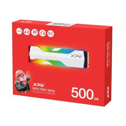 ADATA 500GB (SPECTRIX S65G) PCIE GEN 4X4 RGB SSD (SSPECTRIXS65G-500G-CI)