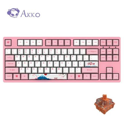 AKKO 87K WORLD TOUR TOKYO R1 3087 AKKO ORANGE SWITCH KEYBOARD
