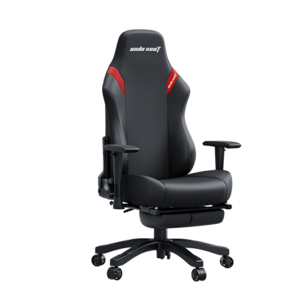 ANDASEAT LUNA PRO PVC GAMING CHAIR (L) - BLACK + RED (AD18T-44-BR-PV)(