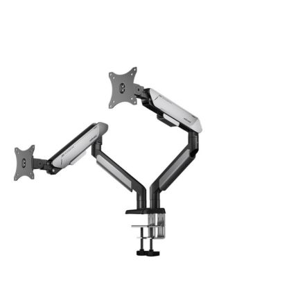 ANDASEAT STEALTH II DUO MONITOR ARM - BLACK + WHITE (AD-W-A6D-2S-BW)