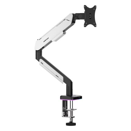 ANDASEAT STEALTH II MONITOR ARM - BLACK + WHITE (AD-W-A6D-1S-BW)