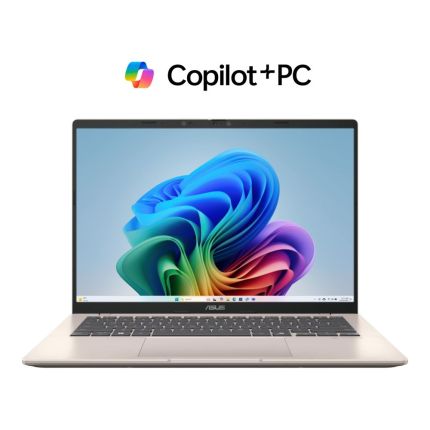 ASUS VIVOBOOK 14 A1407Q-ALY078WS PURWA SNAPDRAGON X X1 26 100 (16GB/1TB/QUALCOMMHEXAGON/W11/MS365/MS) - PLATINUM GOLD