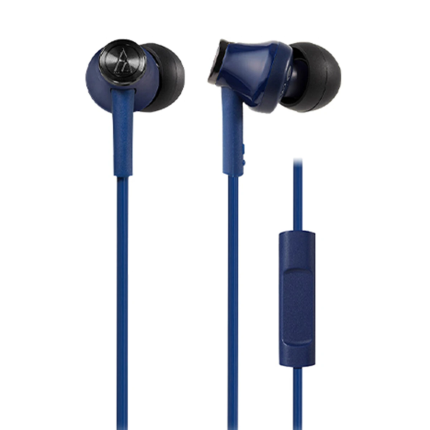 AUDIO TECHNICA ATH-CK350XiS INNER EAR HEADPHONE WITH MIC  BLUE