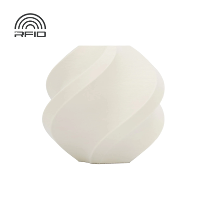 BAMBU PLA MATTE FILAMENT 1KG WITH REUSABLE SPOOL - IVORY WHITE (BAM-A01-W2-1.75-1000-SPL)