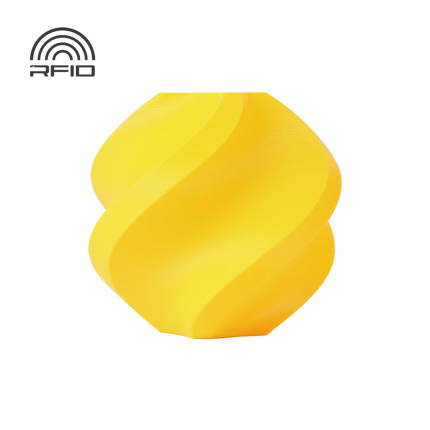 BAMBU PLA MATTE FILAMENT 1KG WITH REUSABLE SPOOL - LEMON YELLOW (BAM-A01-Y2-1.75-1000-SPL)
