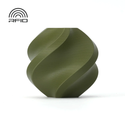 BAMBU PLA MATTE FILAMENT 1KG WITH REUSABLE SPOOL - DARK GREEN (BAM-A01-G7-1.75-1000-SPL)