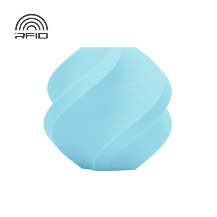 BAMBU PLA MATTE FILAMENT 1KG WITH REUSABLE SPOOL - ICE BLUE (BAM-A01-B4-1.75-1000-SPL)