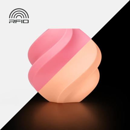 BAMBU PLA GLOW FILAMENT 1KG WITH REUSABLE SPOOL - GLOW PINK (BAM-A12-R0-1.75-1000-SPL)