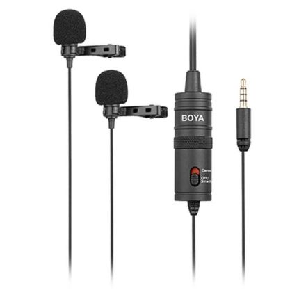 BOYA DUAL MIC LAVALIER MICROPHONE (BY-M1DM)