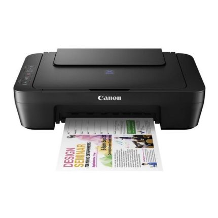 **CANON PIXMA E470 AIO PRINTER (PRINT/SCAN/COPY/WIFI) - BLACK-GREY