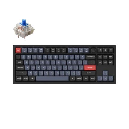 KEYCHRON Q3 FULLY ASSEMBLED SWAPPABLE RGB BACKLIGHT BLUE SWITCH KNOB VERSION- BLACK (Q3M2)