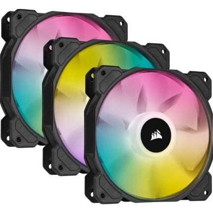 CORSAIR 120MM RGB ELITE LED FAN WITH AIRGUIDE, TRIPLE PACK WITH LIGHTING NODE CORE (CO-9050109-WW)