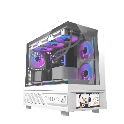DARKFLASH DS950 WITH SCREEN ATX CASING - WHITE