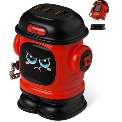 DIVOOM DIPOW 65W MULTI-SOCKET FAST CHARGER - RED