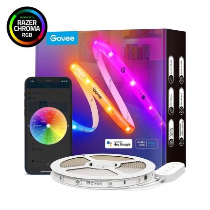 GOVEE H612C WIFI+BLUETOOTH RGBIC LED STRIPS W/PROTECTIVE COAT (10M)