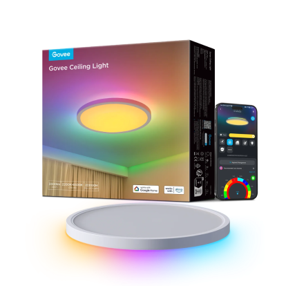GOVEE (H80A1) 12&quot; RGBWW + RGBIC SMART CEILING LIGHT - ROUND