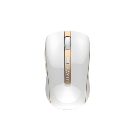 HAVIT HV-MS951GT WIRELESS MOUSE - WHITE+GOLD