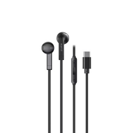 HAVIT E336C TYPE-C WIRED EARBUDS - BLACK