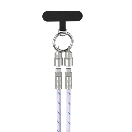 HAVIT CB6340 USB-C TO USB-C CABLE LANYARD - PURPLE+BLUE