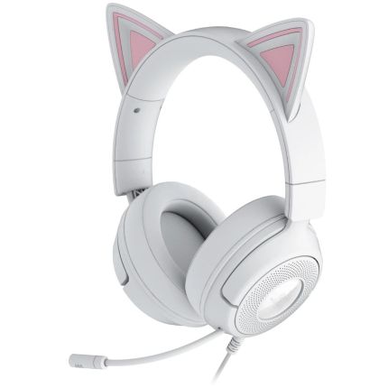 RAZER KRAKEN KITTY V3 X - WIRED HEADSET WITH KITTY EARS - WHITE EDITION