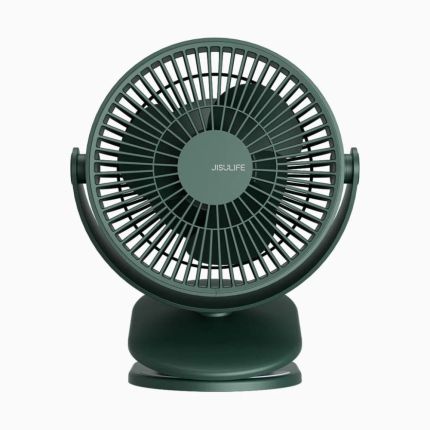 JISULIFE FA29A 4000mAh 360° ROTATION CLIP FAN LIFE1 GREEN