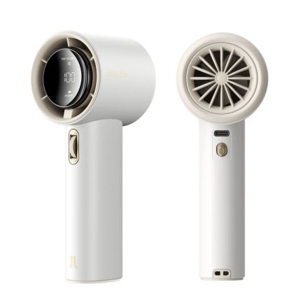 JISULIFE FA53 3600mAh HANDHELD FAN PRO1 WITH LED DISPLAY SCREEN - WHITE