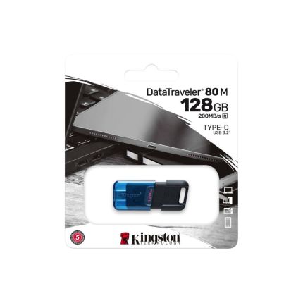 KINGSTON 128GB DT80M USB-C 3.2 FLASH DRIVE  (DT80M/128GB))