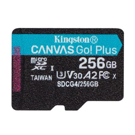 KINGSTON 256GB CANVAS GO PLUS 200MB/S R MICRO SD CARD (SDCG4/256GB)