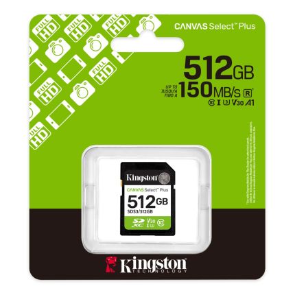 KINGSTON 512GB SELECT PLUS 150MB/S R SD CARD (SDS3/512GB)
