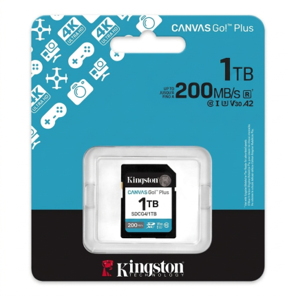 KINGSTON 1TB CANVAS GO PLUS 200MB/S R SD CARD (SDG4/1TBGB)