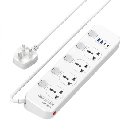 LDNIO 4 UNI OUTLETS POWER STRIP - 4 PORT (SC4408C)