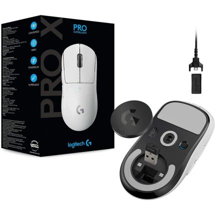 LOGITECH G PRO X SUPERLIGHT GAMING MOUSE - WHITE