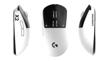 LOGITECH PRO X2 SUPERSTRIKE GAMING MOUSE LUNAR ECLIPSE